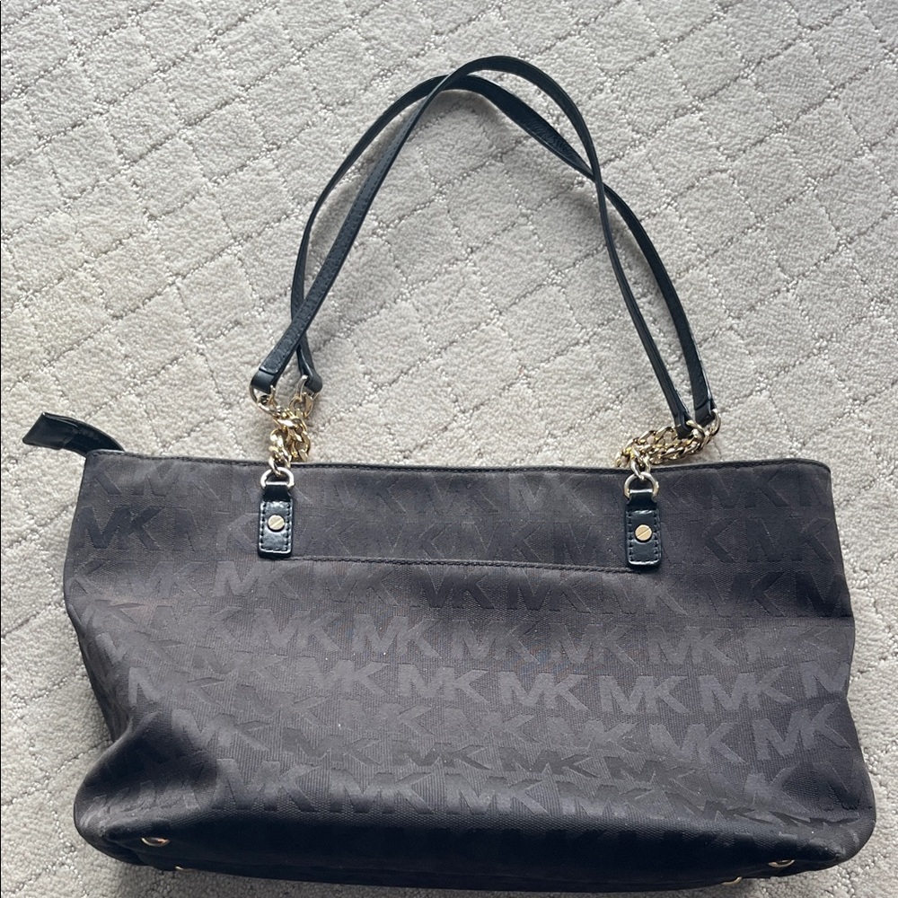 Michael Kors Black and Gold Tote Bag
